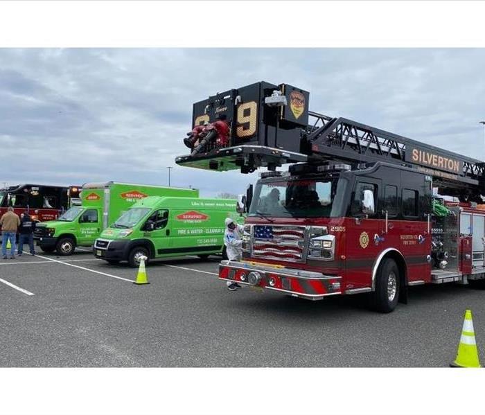 Silerton Fire Truck getting sanitized by SERVPRO of Toms River 