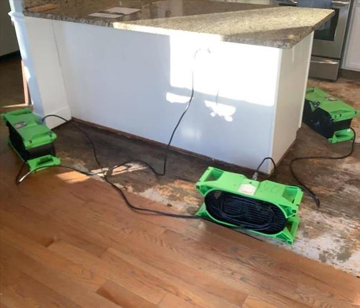 Humidity Being Dried with water damage equipment by SERVPRO of Toms River in Island Heights NJ