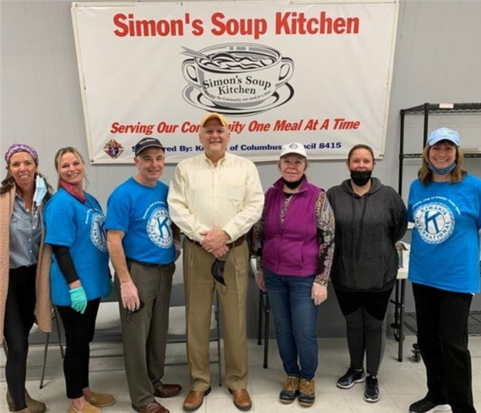 Group of volunteers at the Simon Soup Kitchen